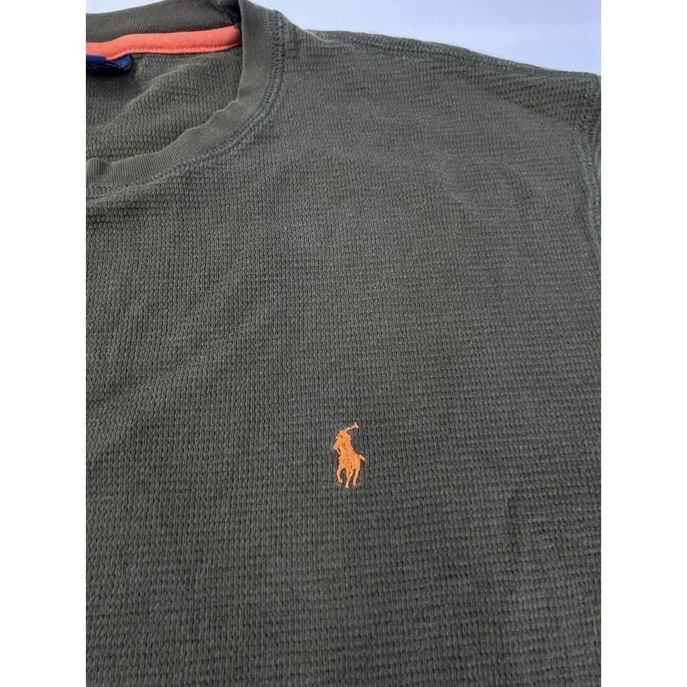 Polo Ralph Lauren Army Green Long Sleeve Sleep Shirt Mens Size Large S3